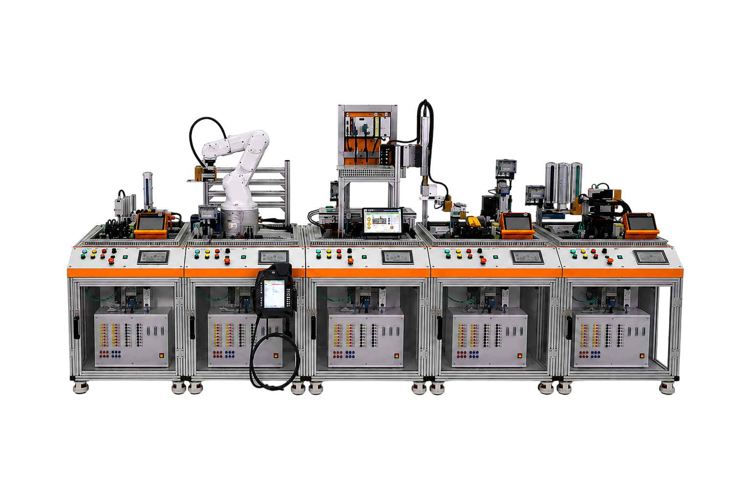 5 Station Automation Training Set for IIoT with 6D Mouse Robotics