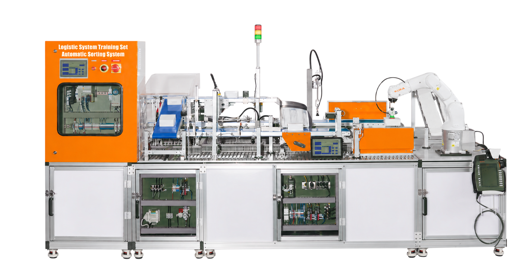 Logistics System Training Automatic Sorting System with Industrial robotic arm